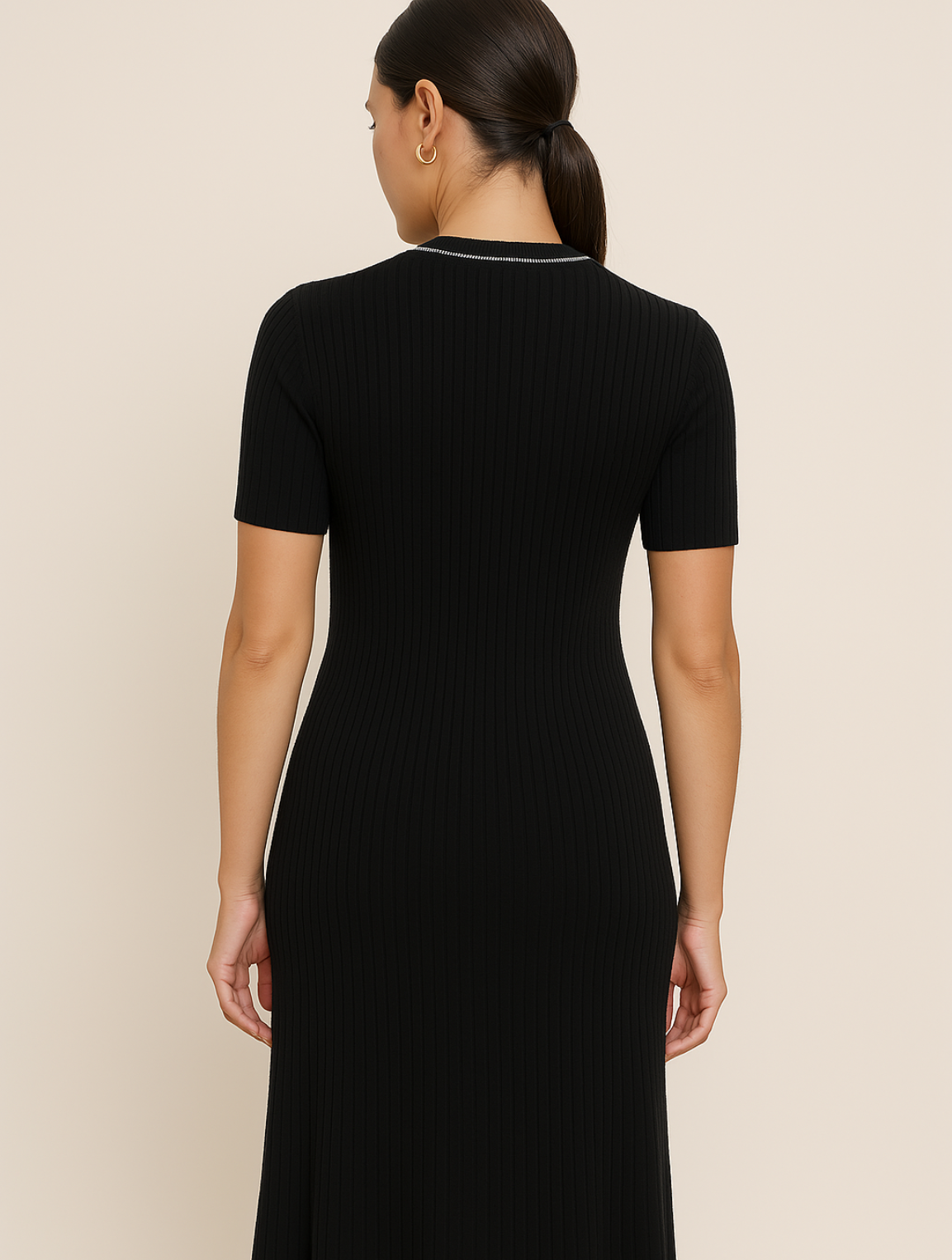 Ava | Elegant Bodycon Black Maxi Dress for Women 3