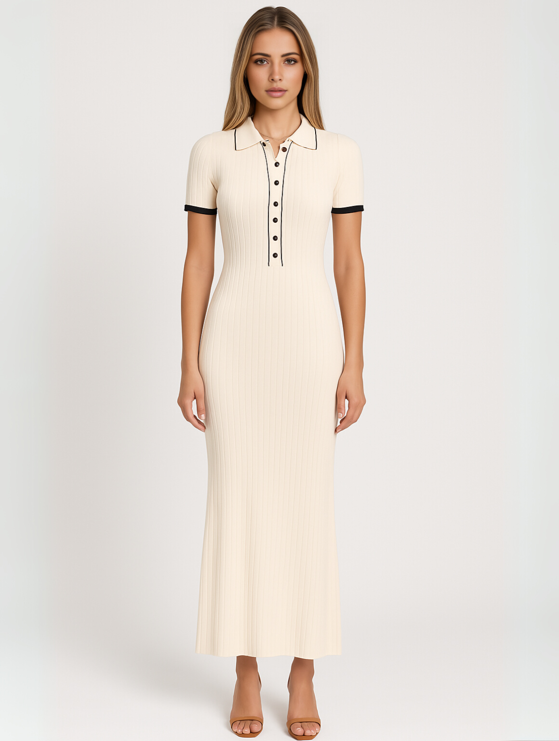 Ava | Elegant Bodycon Black Maxi Dress for Women 5