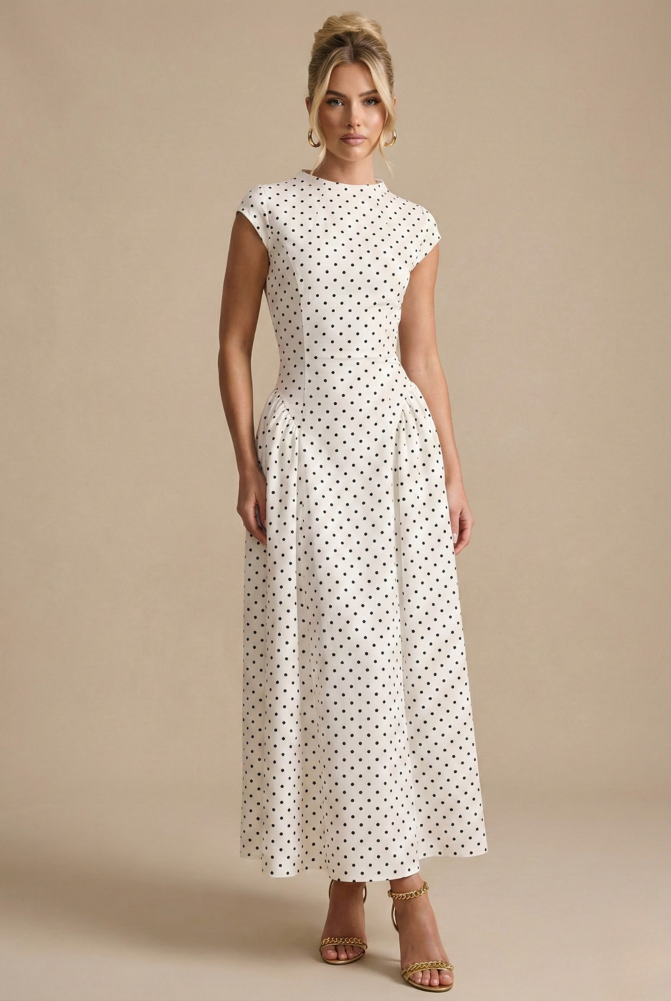 Ava | Elegant Polka Dot Summer Maxi Dress for Wedding Guests 0