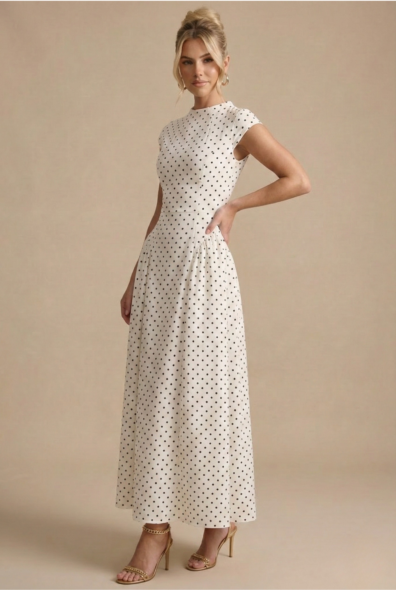 Ava | Elegant Polka Dot Summer Maxi Dress for Wedding Guests 4
