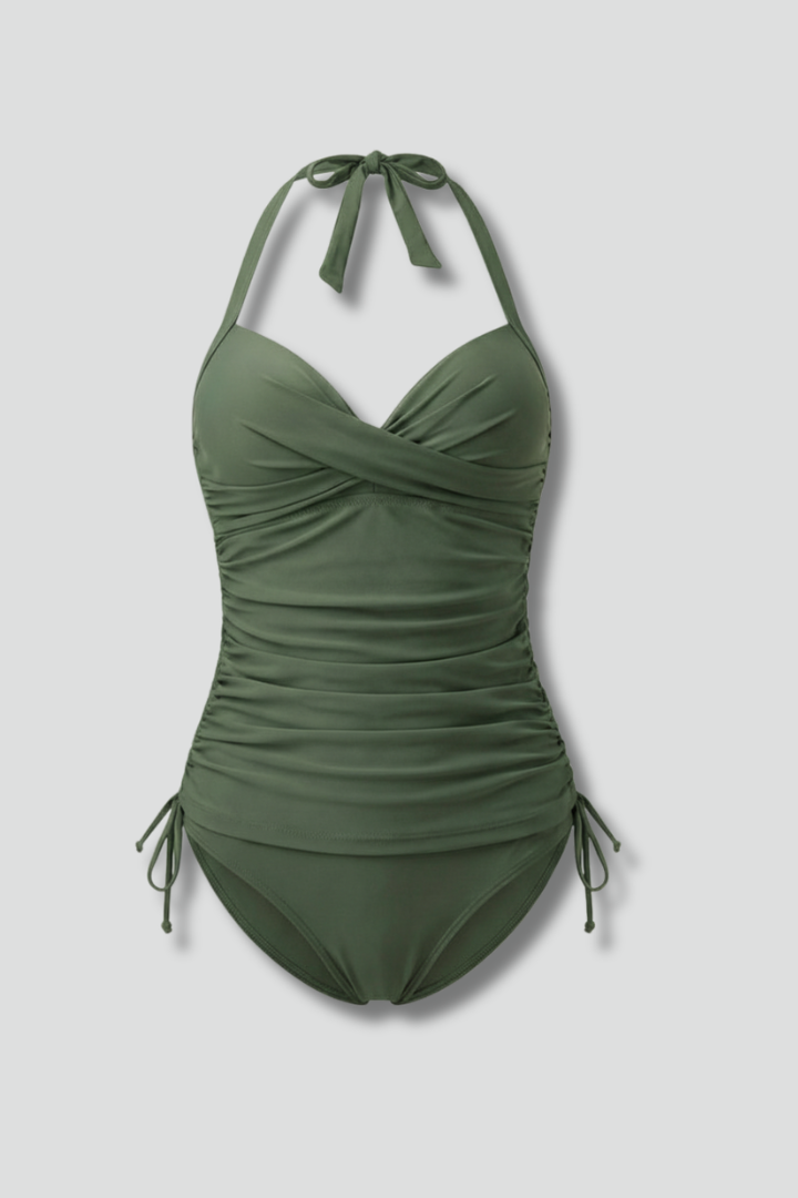 Ava | Flattering V-Neck Ruched Tankini Swimwear for Women 1