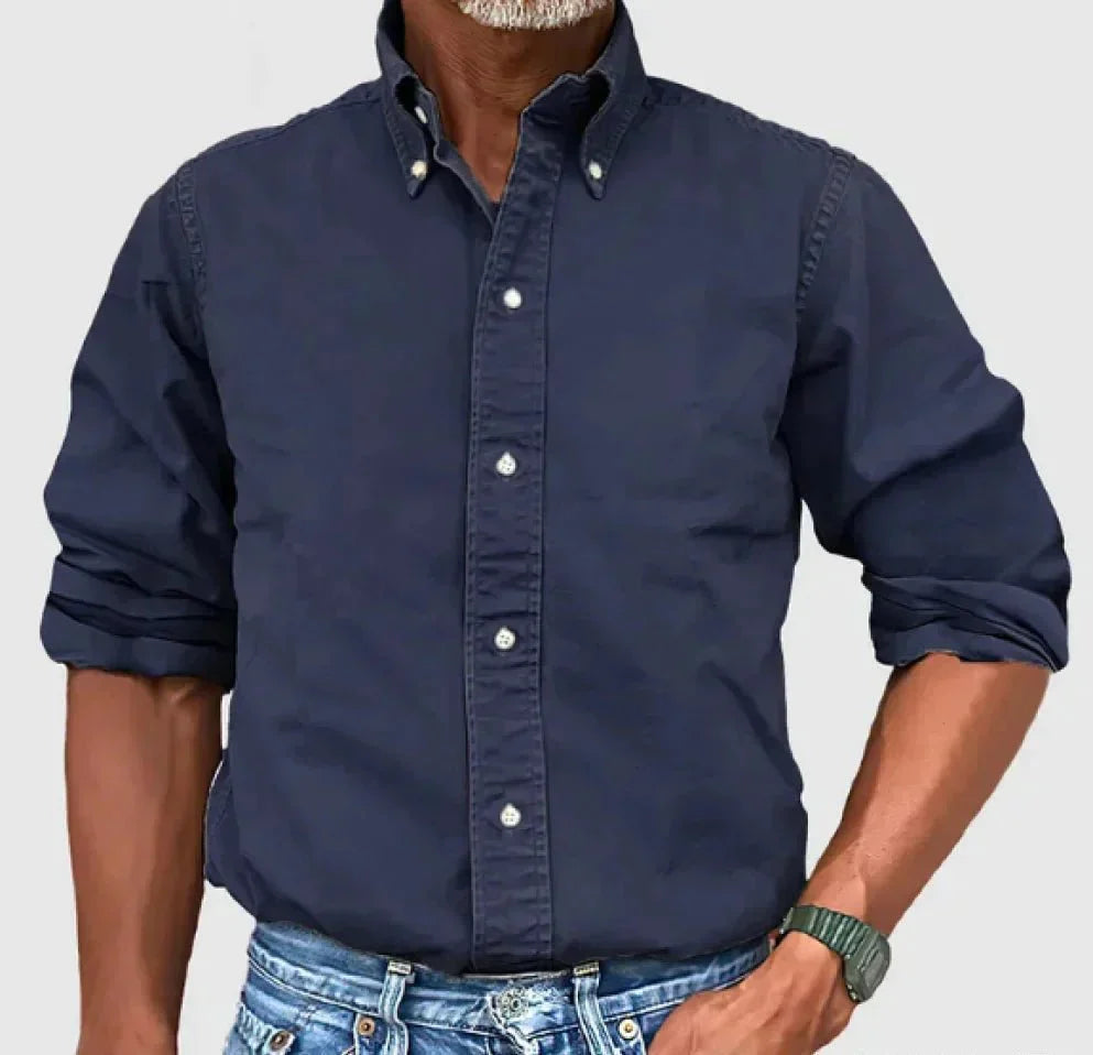 Chase Collection | Men's Casual Button-Up Shirt with Relaxed Fit 7
