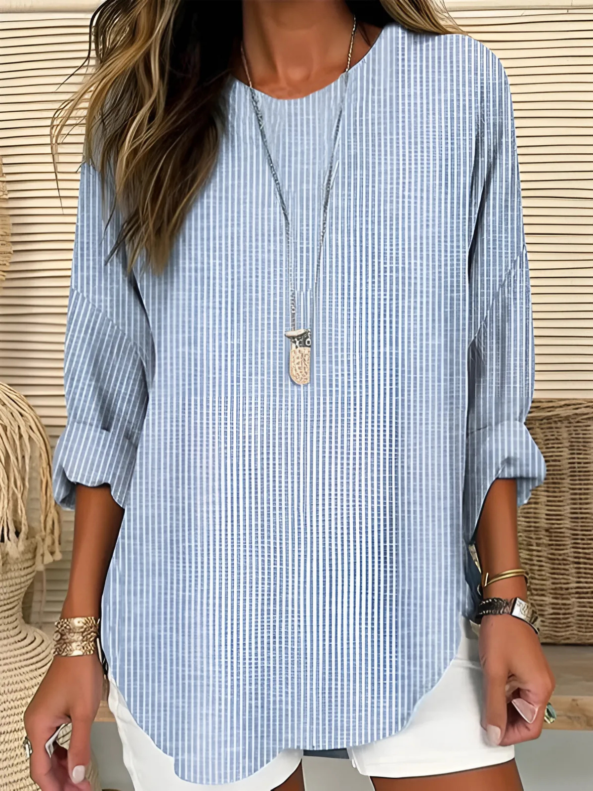 Chic Collection | Women's Blouse with Flattering Fit & Long Sleeves 0