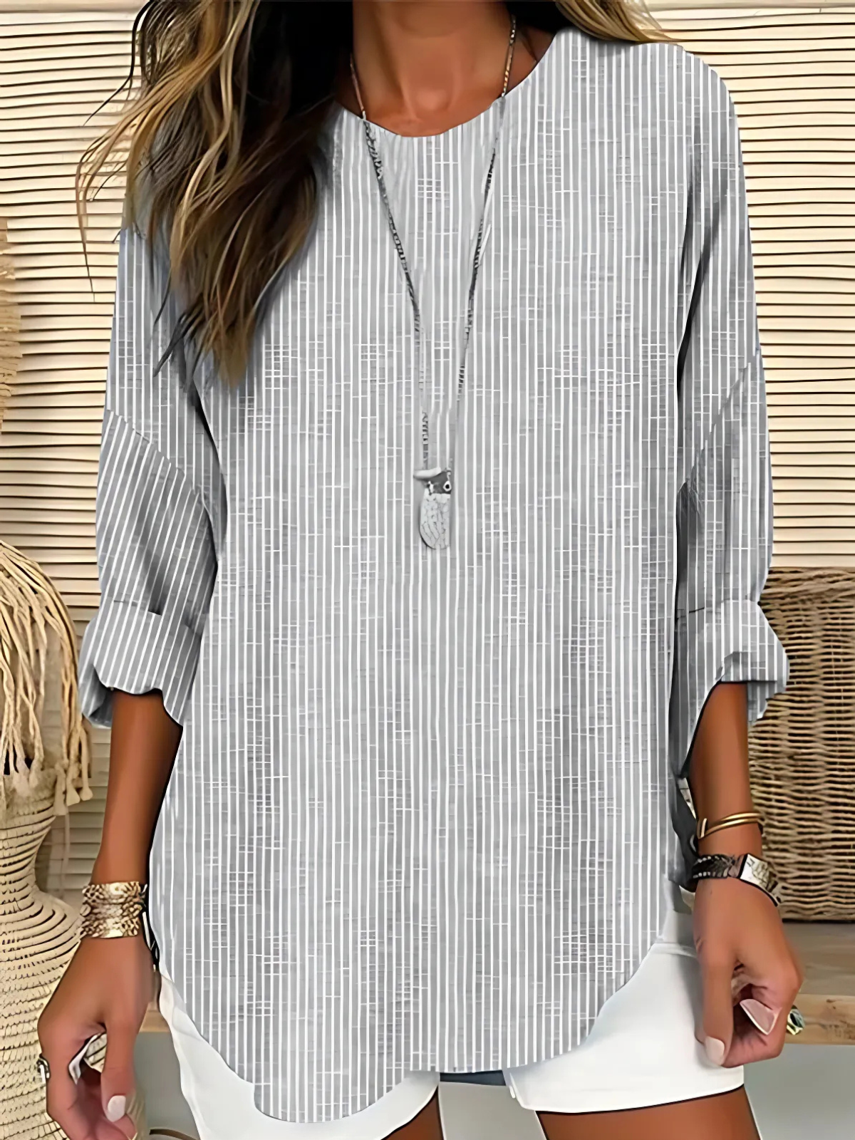 Chic Collection | Women's Blouse with Flattering Fit & Long Sleeves 2
