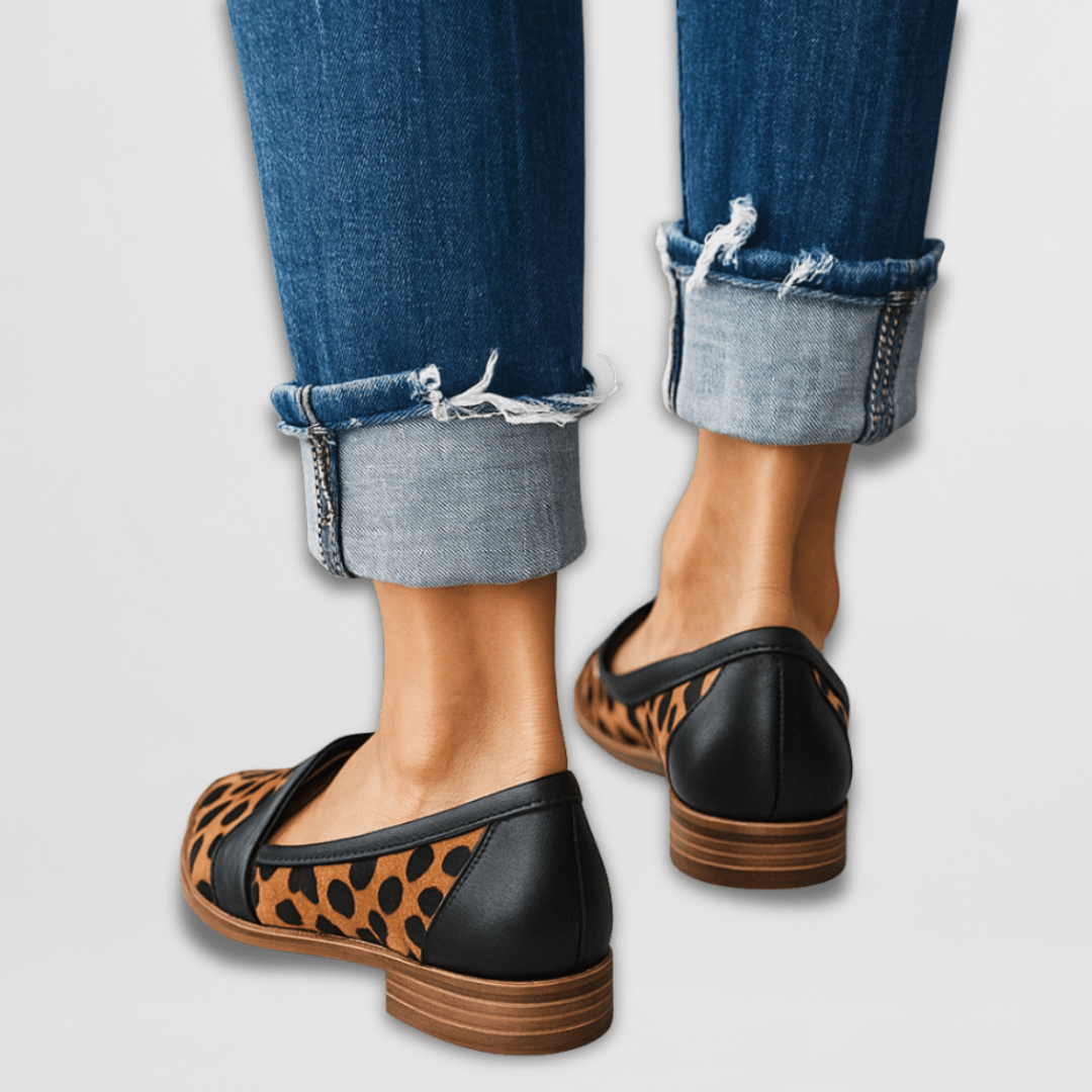 Chic Collection | Women's Loafers with Leopard Print & Comfortable Fit 4