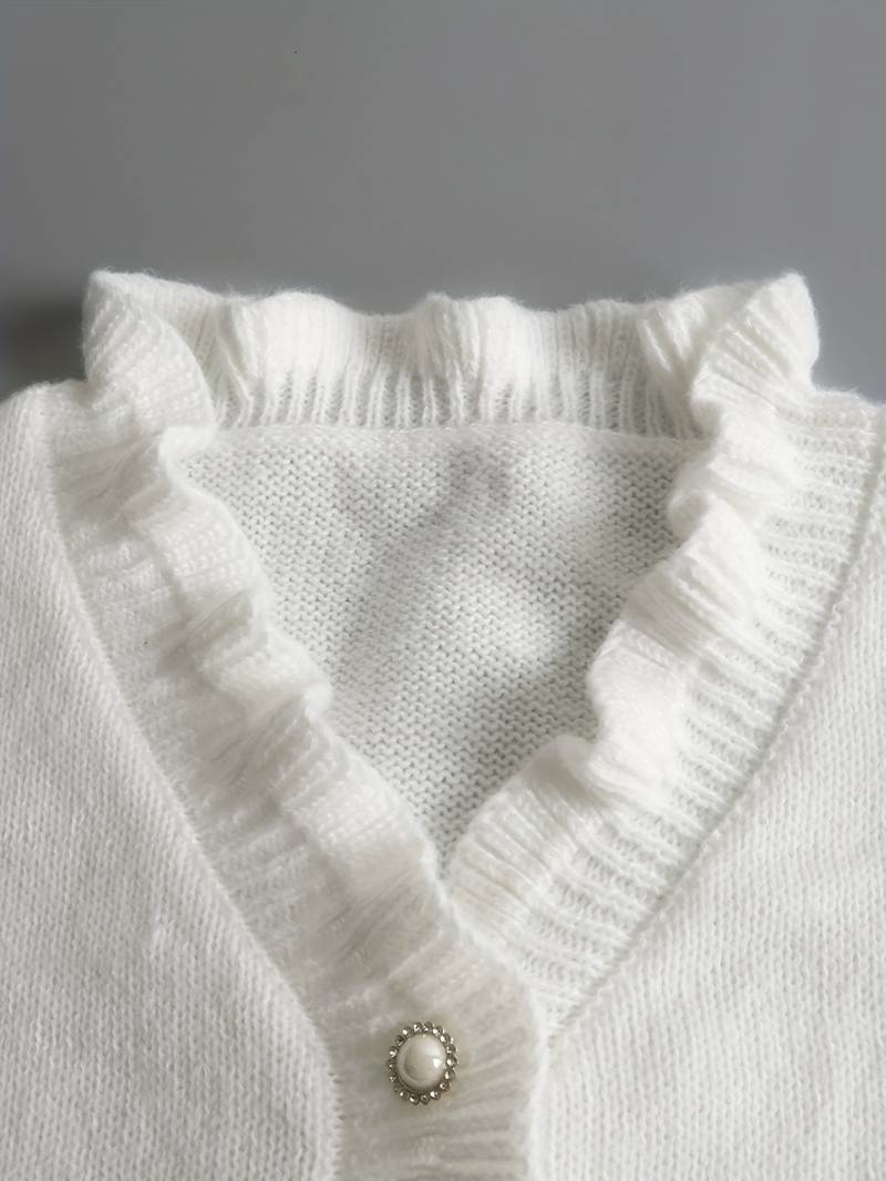 Darcey Collection | Women's Ruffle Blouse with Decorative Buttons 3