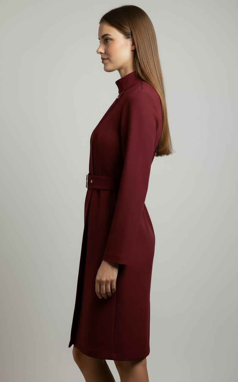 Elegance Collection | Ladies Dress Coats with Belted Midi Design 3