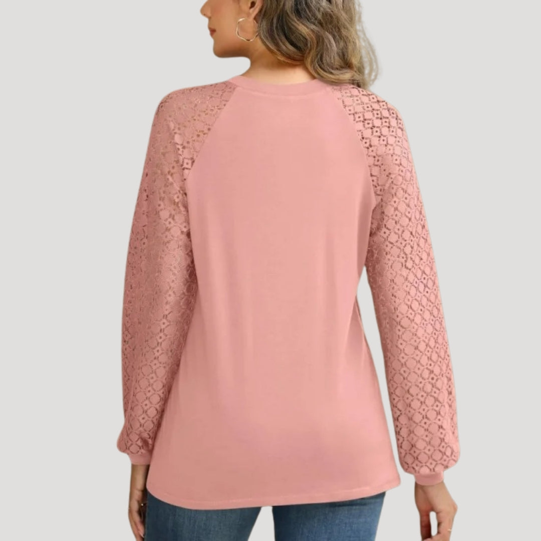 Elegant Casual | Women's Top with Long Sleeves & Soft Relaxed Fit 4
