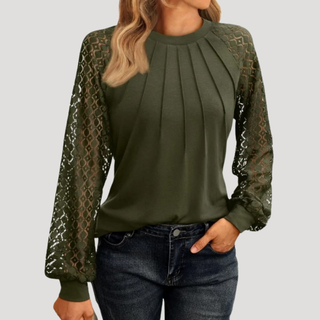 Elegant Casual | Women's Top with Long Sleeves & Soft Relaxed Fit 5