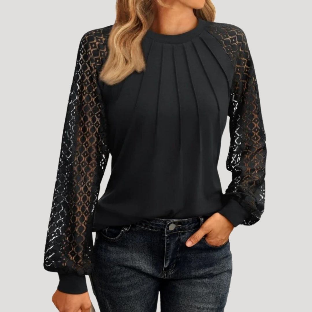 Elegant Casual | Women's Top with Long Sleeves & Soft Relaxed Fit 7