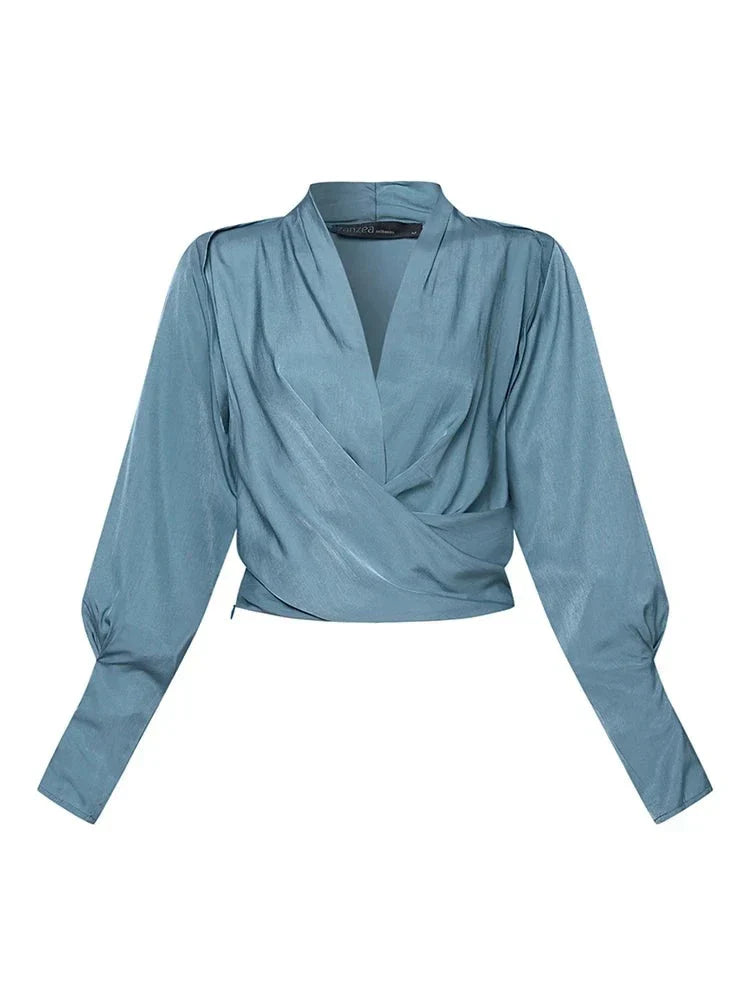 Elegant Collection | Women's White Blouse with Puff Sleeves Design 2