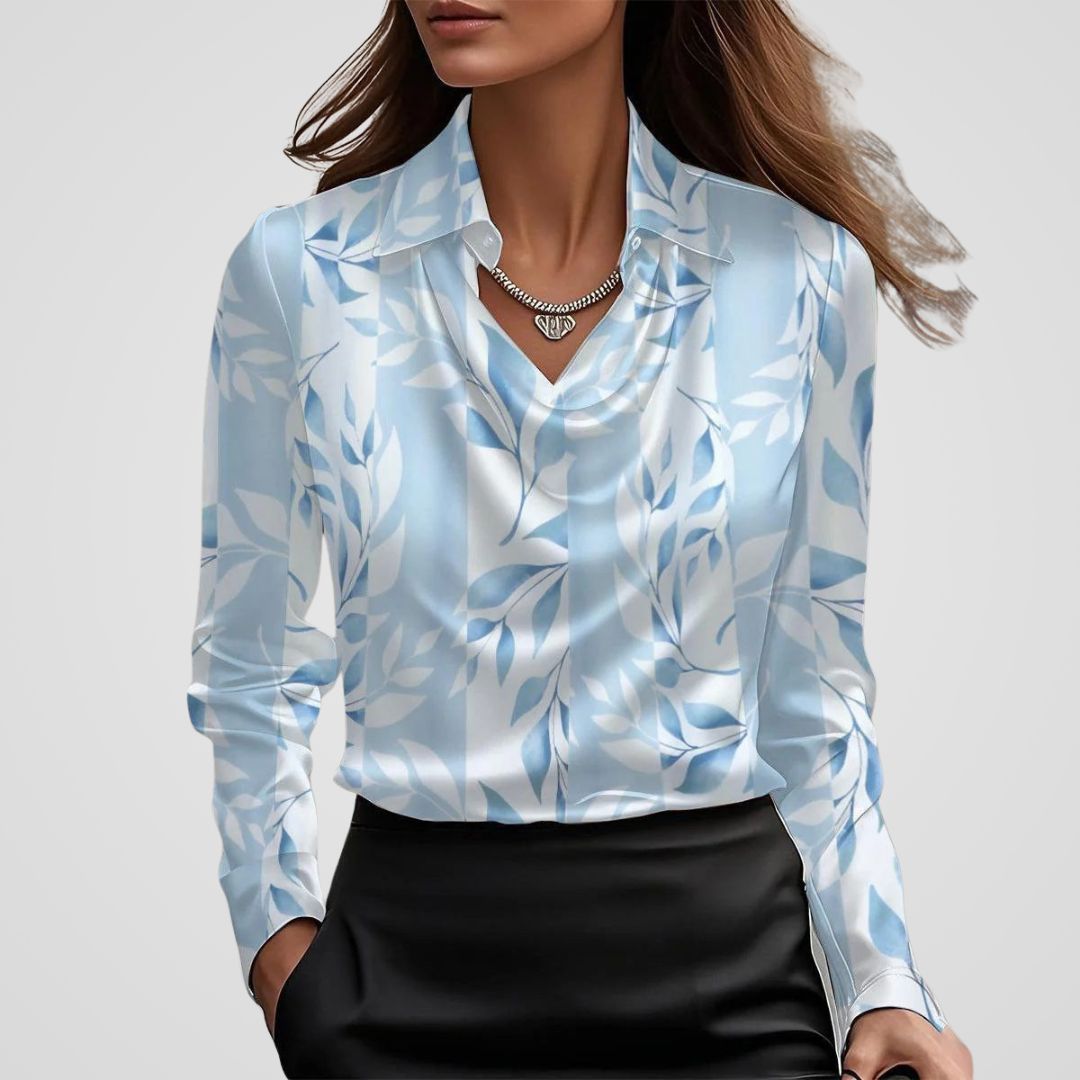 Elegant Draped Satin Blouse | Women's Blouse with Timeless Design 8