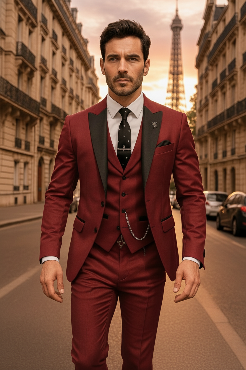 Elegant Ensemble | Men's Suit with 3-Piece Slim Fit & Timeless Design 9