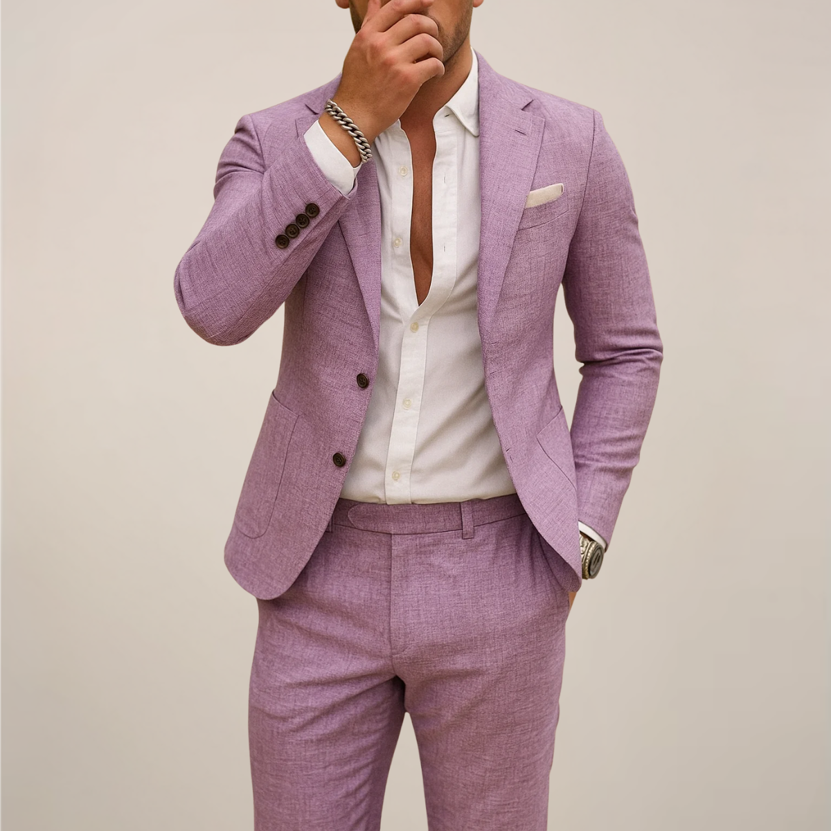 Elegant Summer | Women's Suit with Lightweight Asymmetric Top & Wide-Leg Trousers 2
