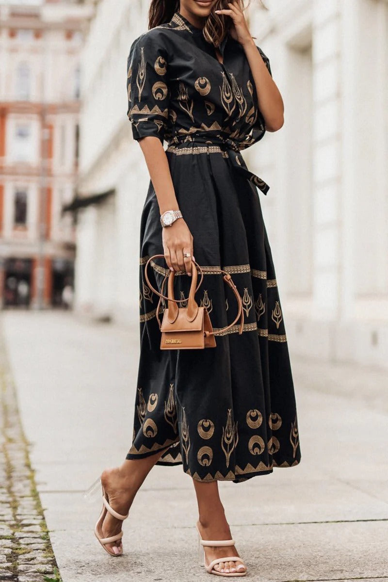 Ella | Chic Bohemian Summer Midi Dress 0