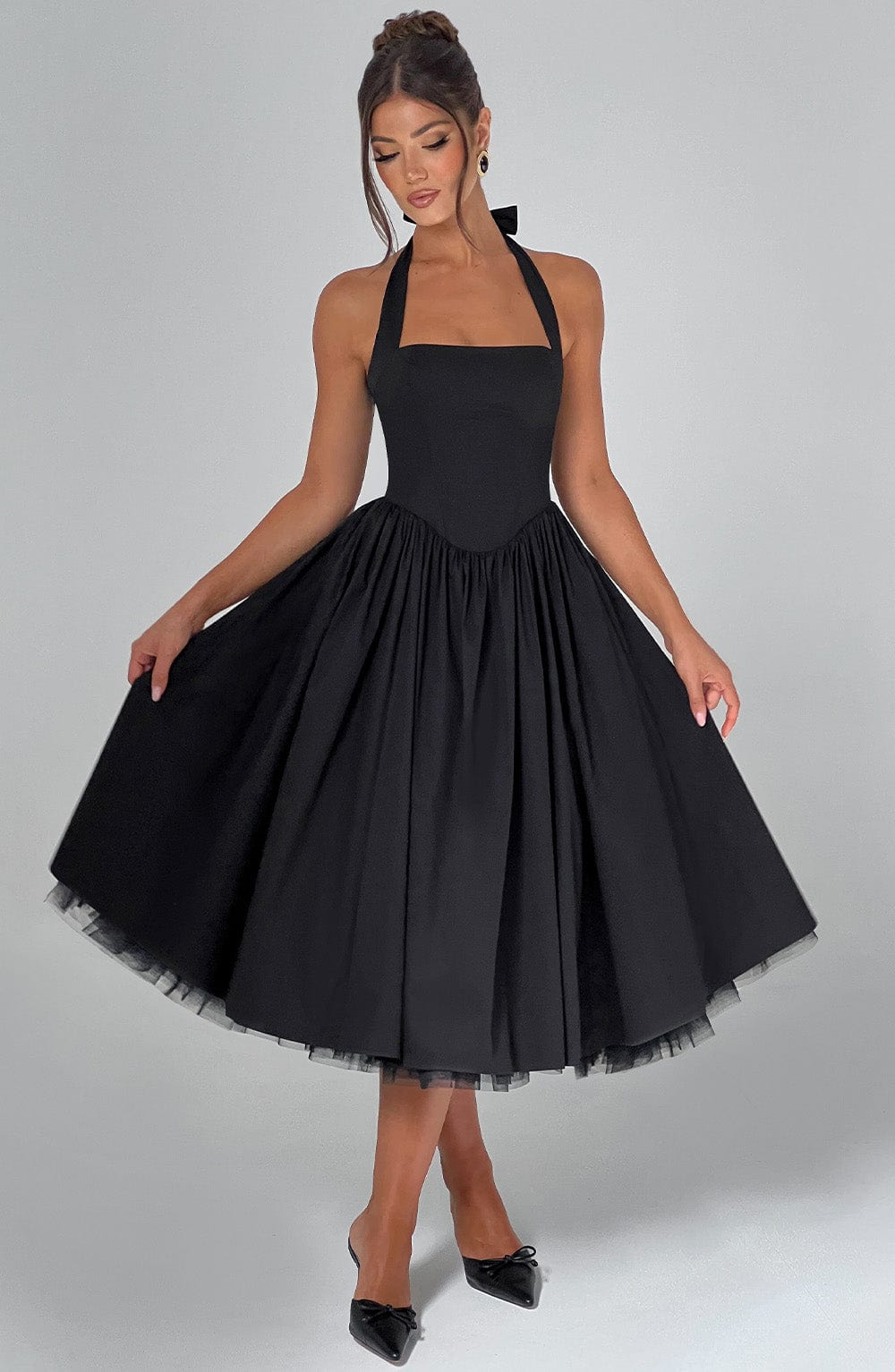 Ella | Chic Halter Midi Dress for Wedding Guests 9