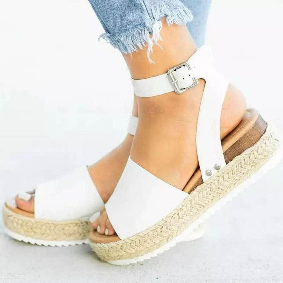 Ella | Chic Jute Platform Sandals for Women 0