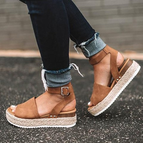 Ella | Chic Jute Platform Sandals for Women 1