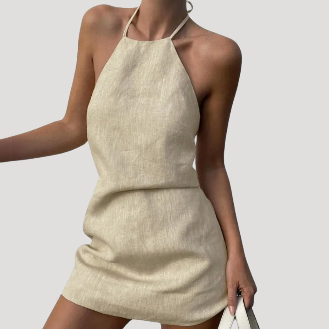 Ella | Chic Lightweight Halterneck Summer Dress 0