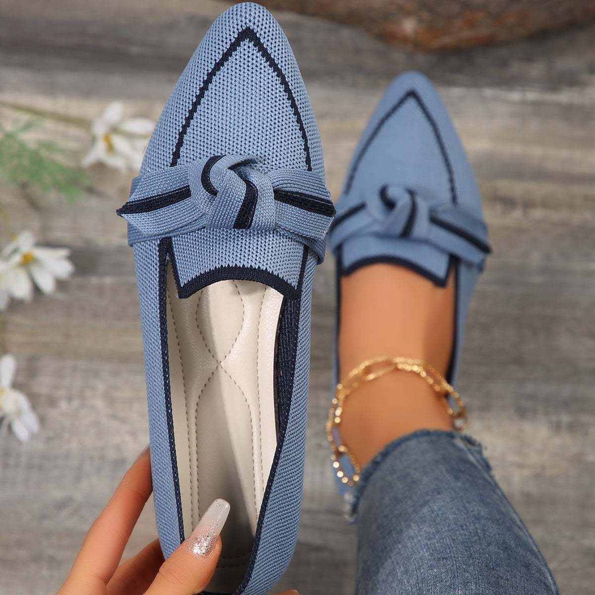 Ella | Elegant Lightweight Knit Flats 0