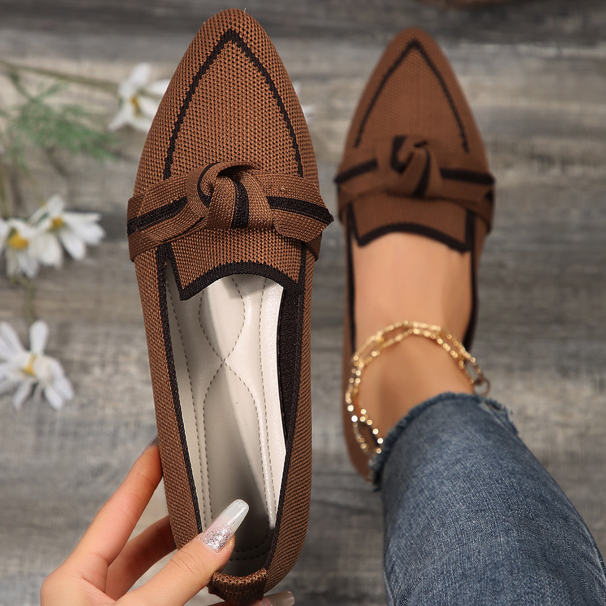 Ella | Elegant Lightweight Knit Flats 7