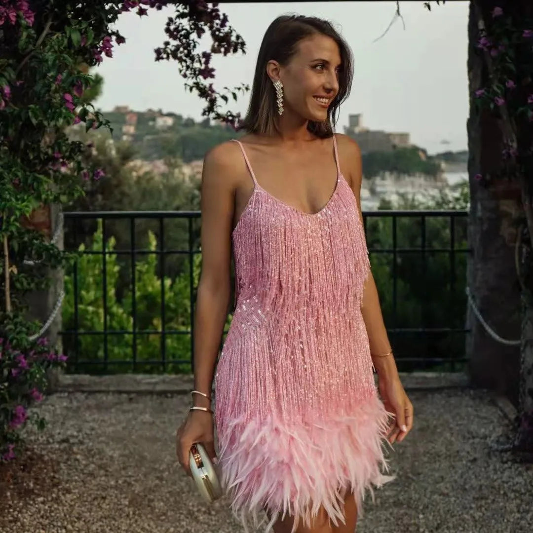 Ella | Stunning Fringe Plus Size Cocktail Dress 4