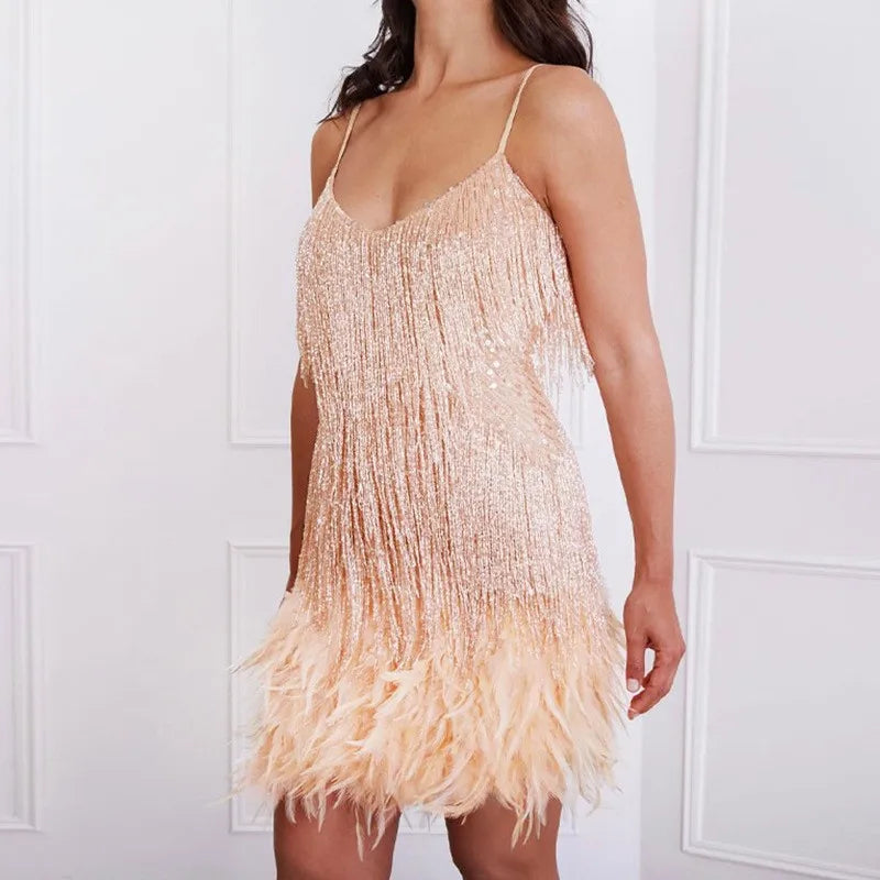 Ella | Stunning Fringe Plus Size Cocktail Dress 6