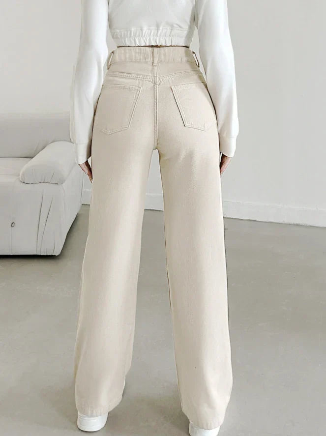 Ella | Stylish High Waist Straight Leg Pants 2
