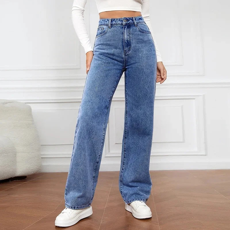Ella | Stylish High Waisted Wide Leg Jeans for Women 0