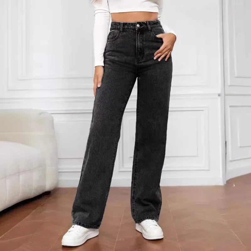 Ella | Stylish High Waisted Wide Leg Jeans for Women 1