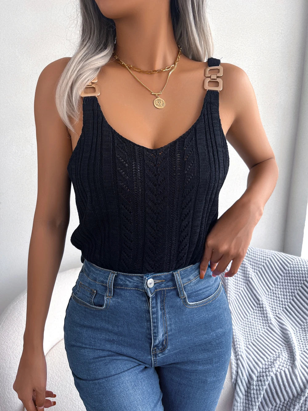Ella | Stylish Open-Knit Tank Top for Women 7