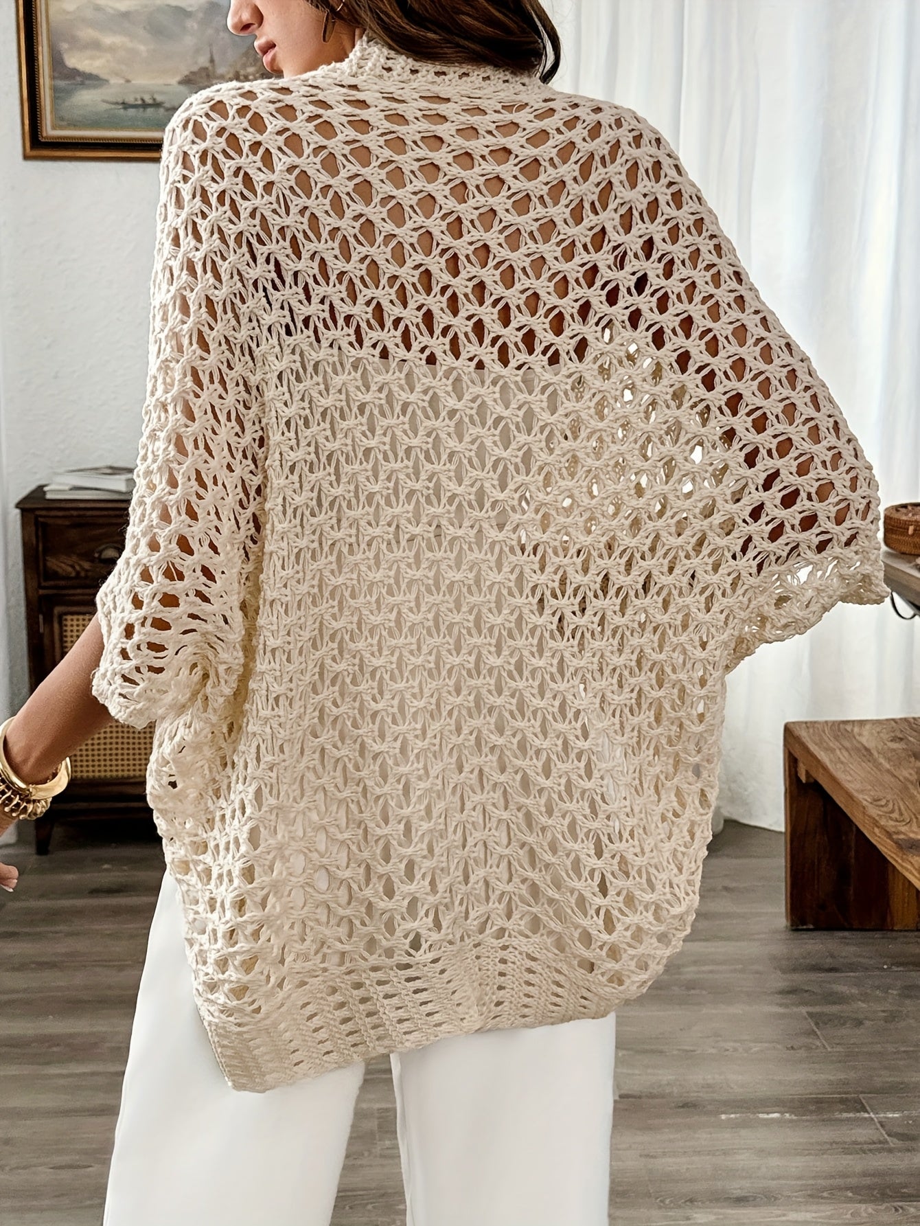Ella | Stylish Open Drape Black Cardigan Sweater for Winter 3