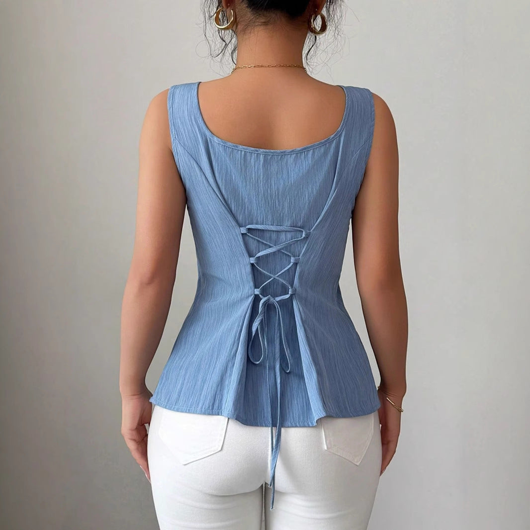 Ella | Stylish Sleeveless Peplum Blouse for Women 3