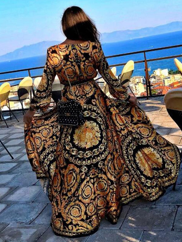 Ella | Vibrant Floral Long Sleeve Maxi Dress for Women 4