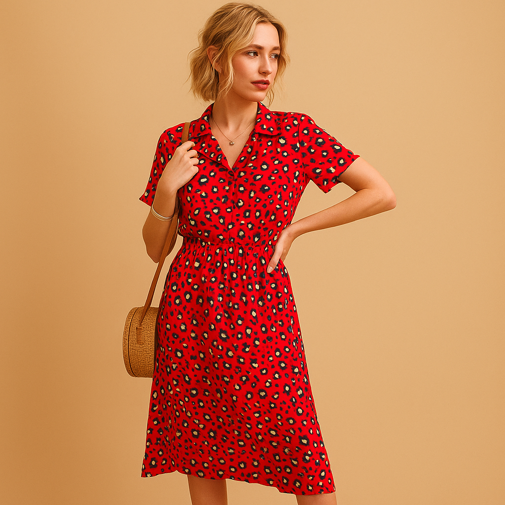 Emily | Elegant A-Line Midi Dress 0