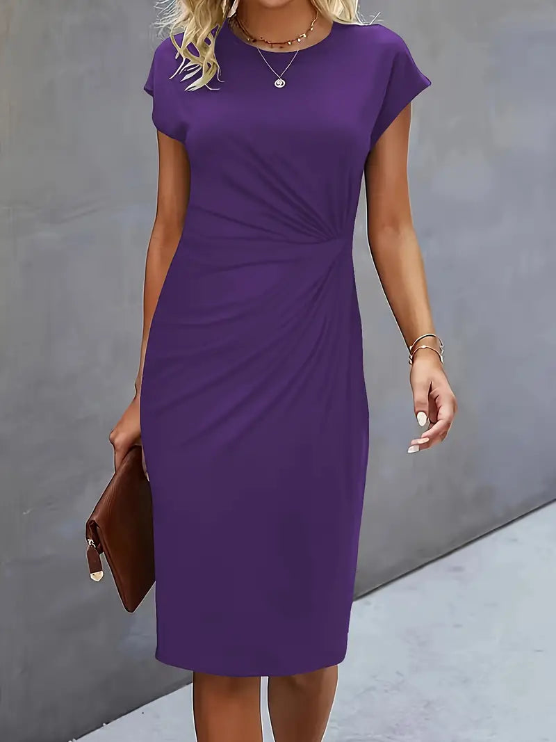 Emily | Elegant Classic Short Sleeve Bodycon Dress 10