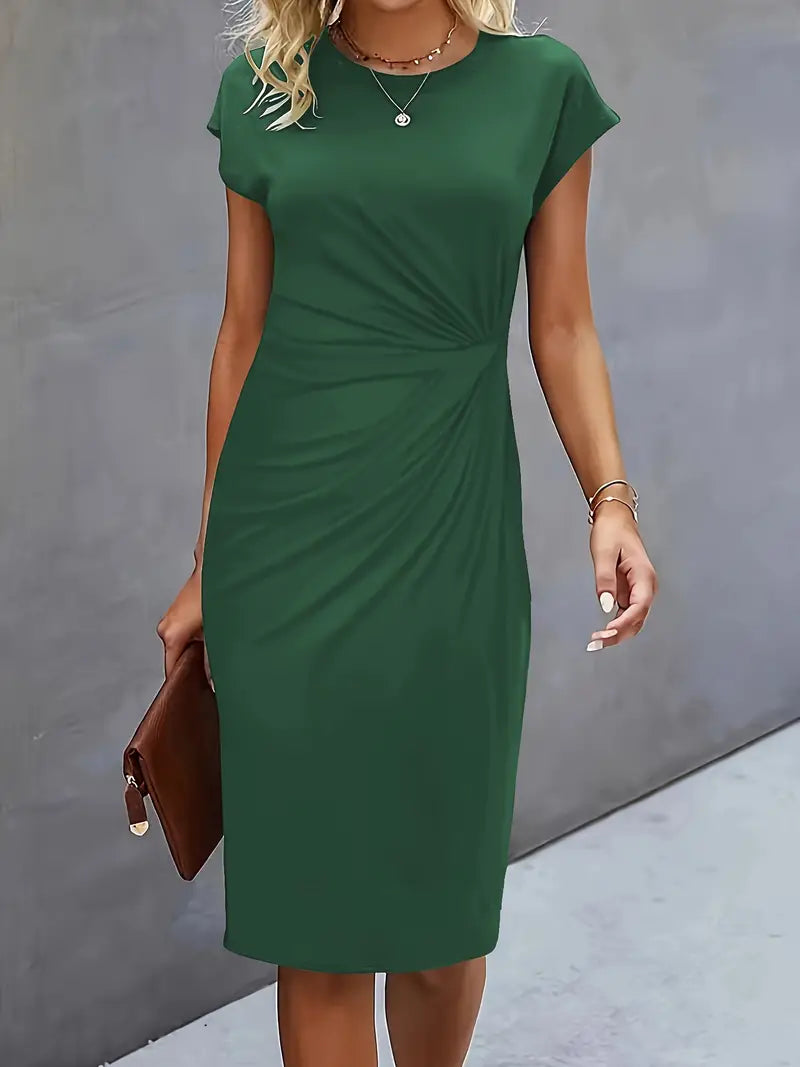 Emily | Elegant Classic Short Sleeve Bodycon Dress 12
