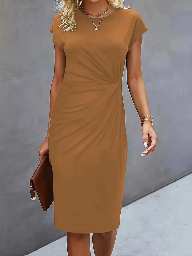 Emily | Elegant Classic Short Sleeve Bodycon Dress 13