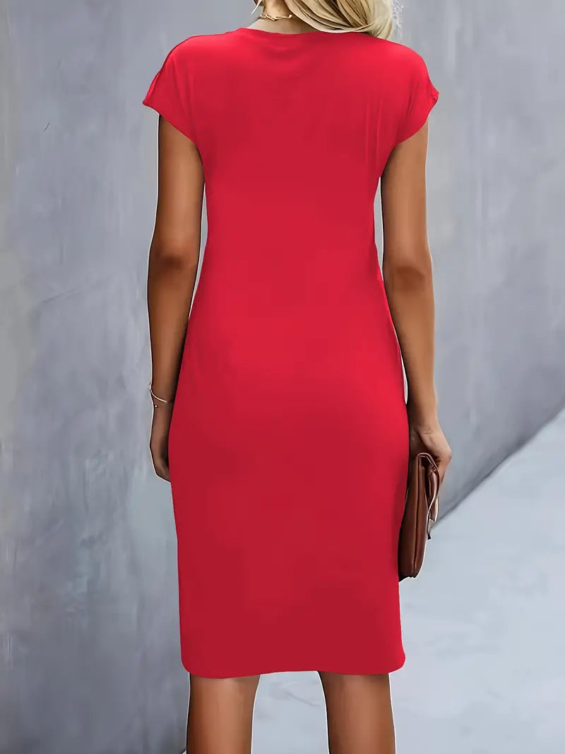 Emily | Elegant Classic Short Sleeve Bodycon Dress 4