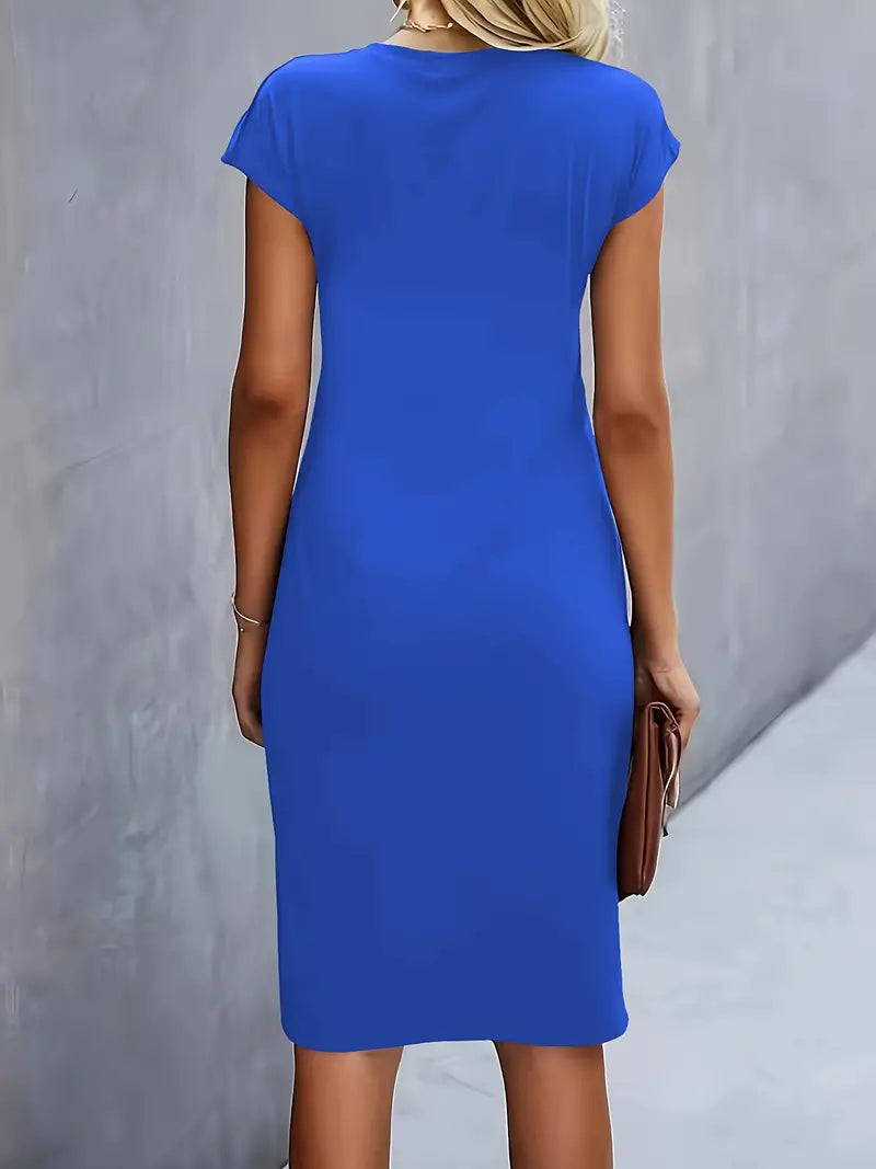 Emily | Elegant Classic Short Sleeve Bodycon Dress 7