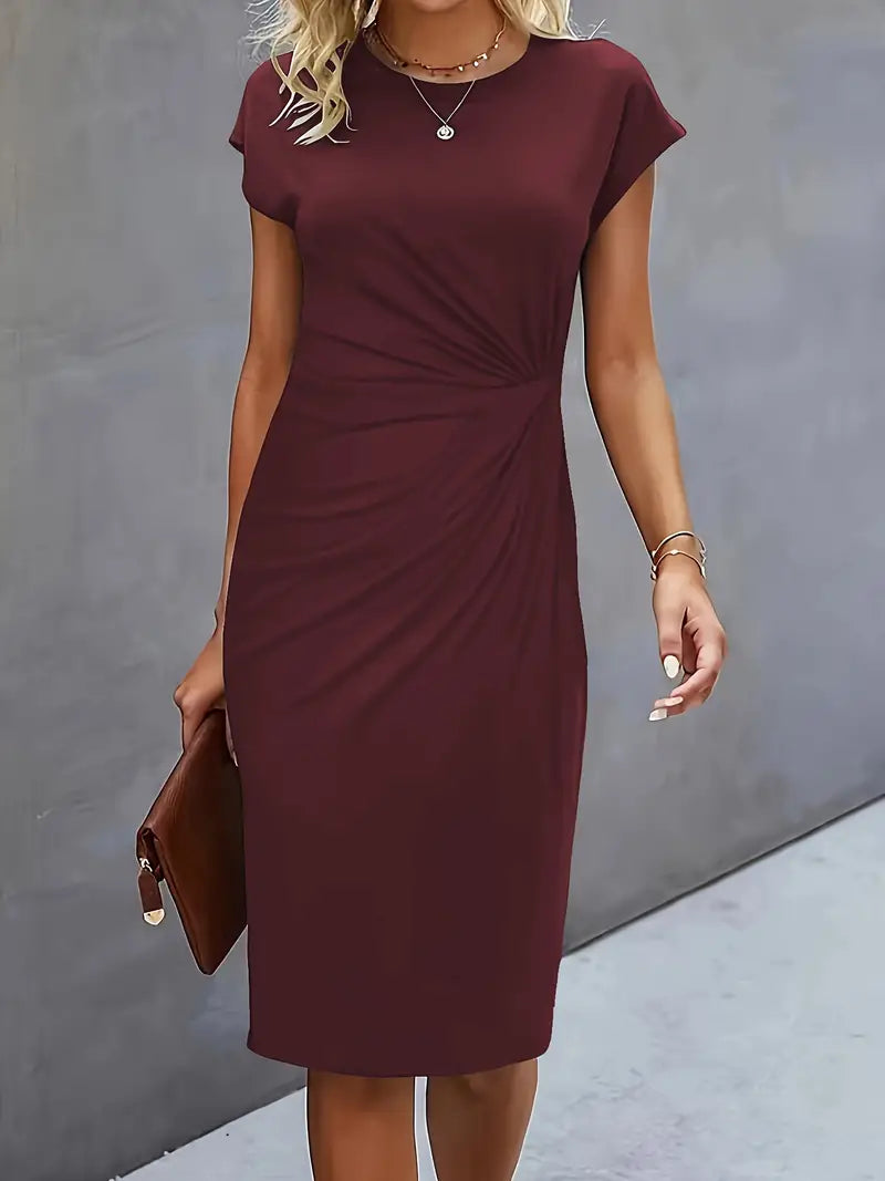 Emily | Elegant Classic Short Sleeve Bodycon Dress 9