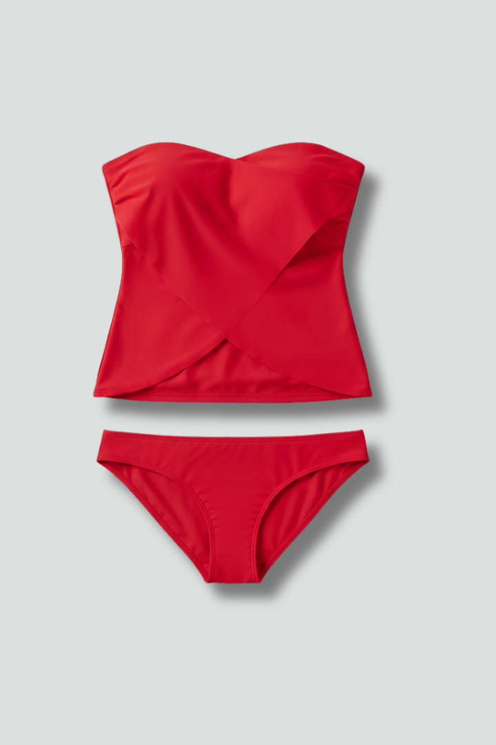 Emily | Stylish Strapless Ladies Tankini Set with Matching Bottom 1