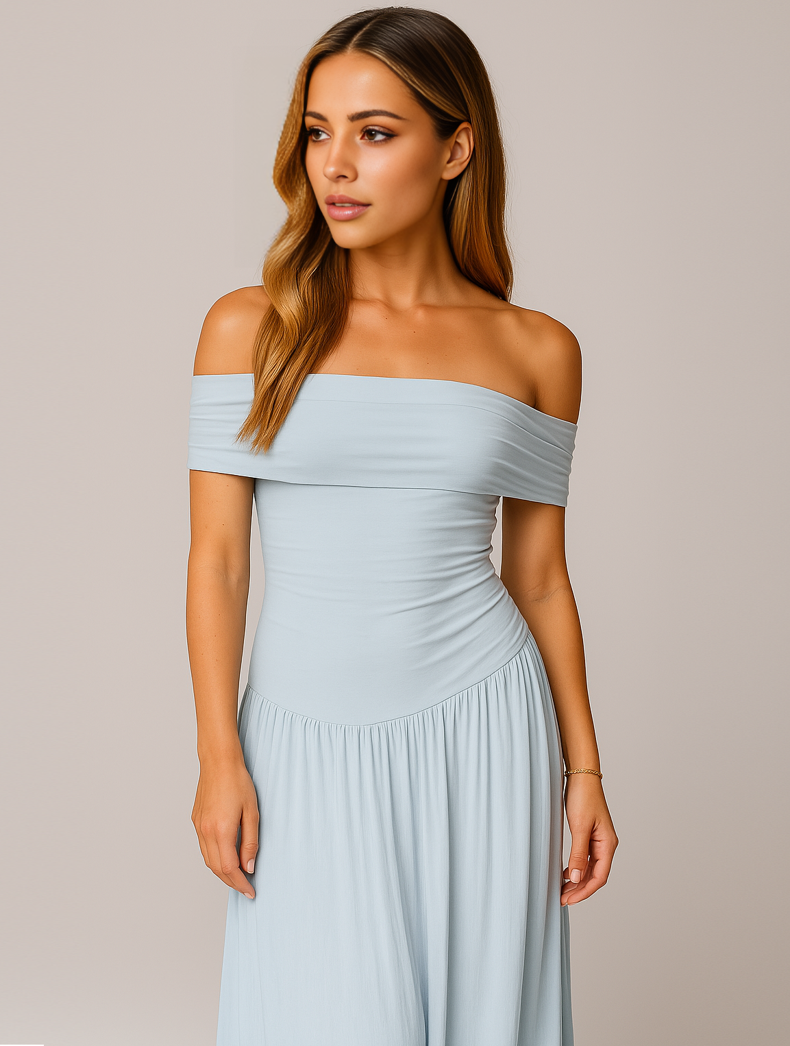 Emma | Elegant Pleated Long Sleeve Maxi Dress for Women 5