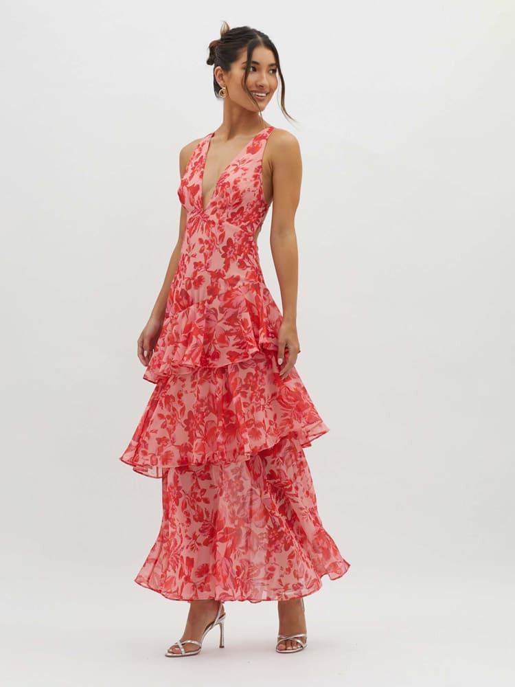 Emma | Stylish Floral Maxi Dress for Wedding Guests 0