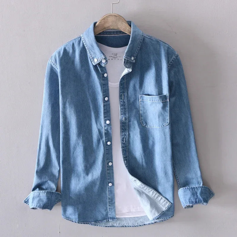 Ethan | Classic Comfortable Mens Denim Shirt 0