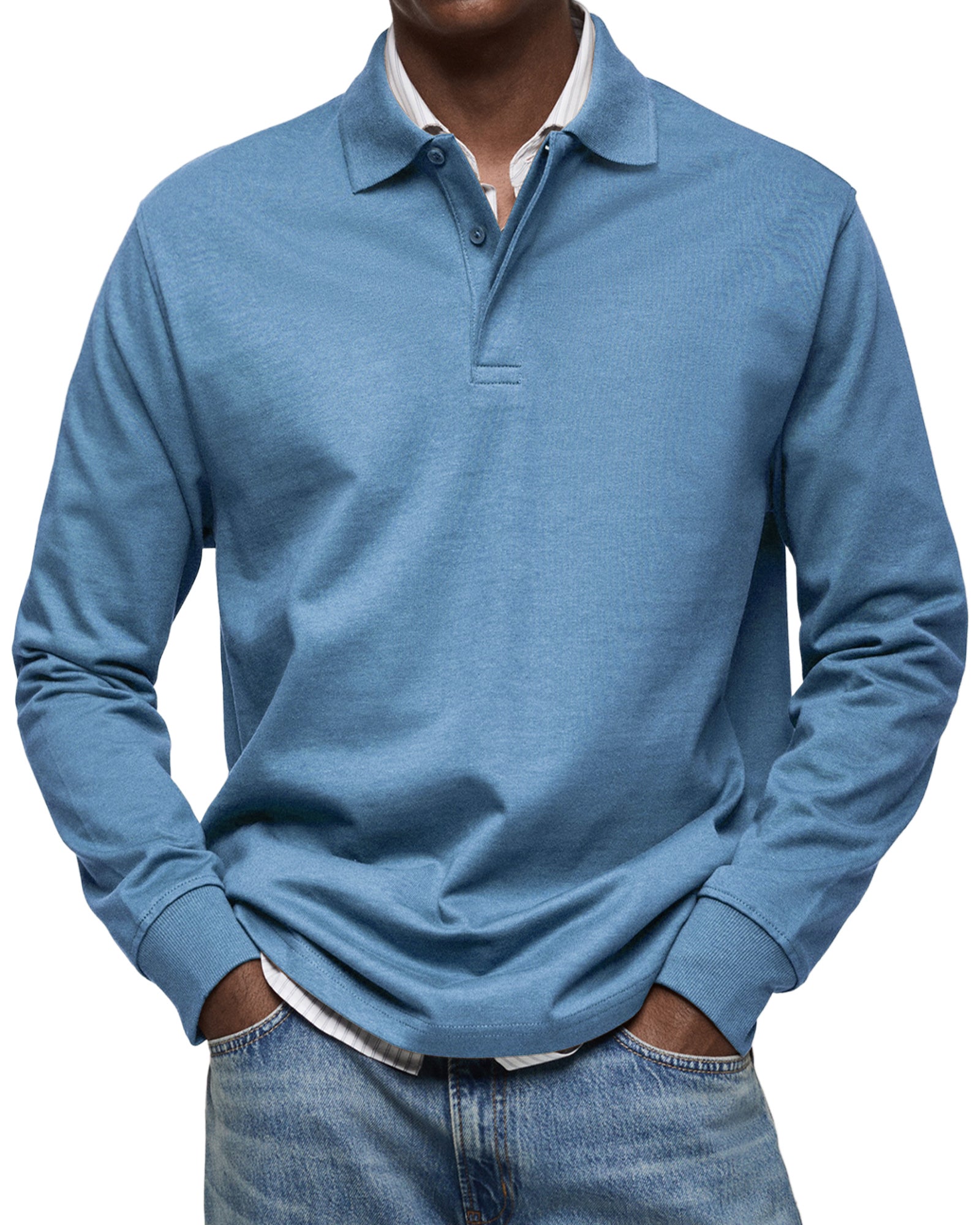 Ethan | Classic Long Sleeve Polo Shirt for Men 0