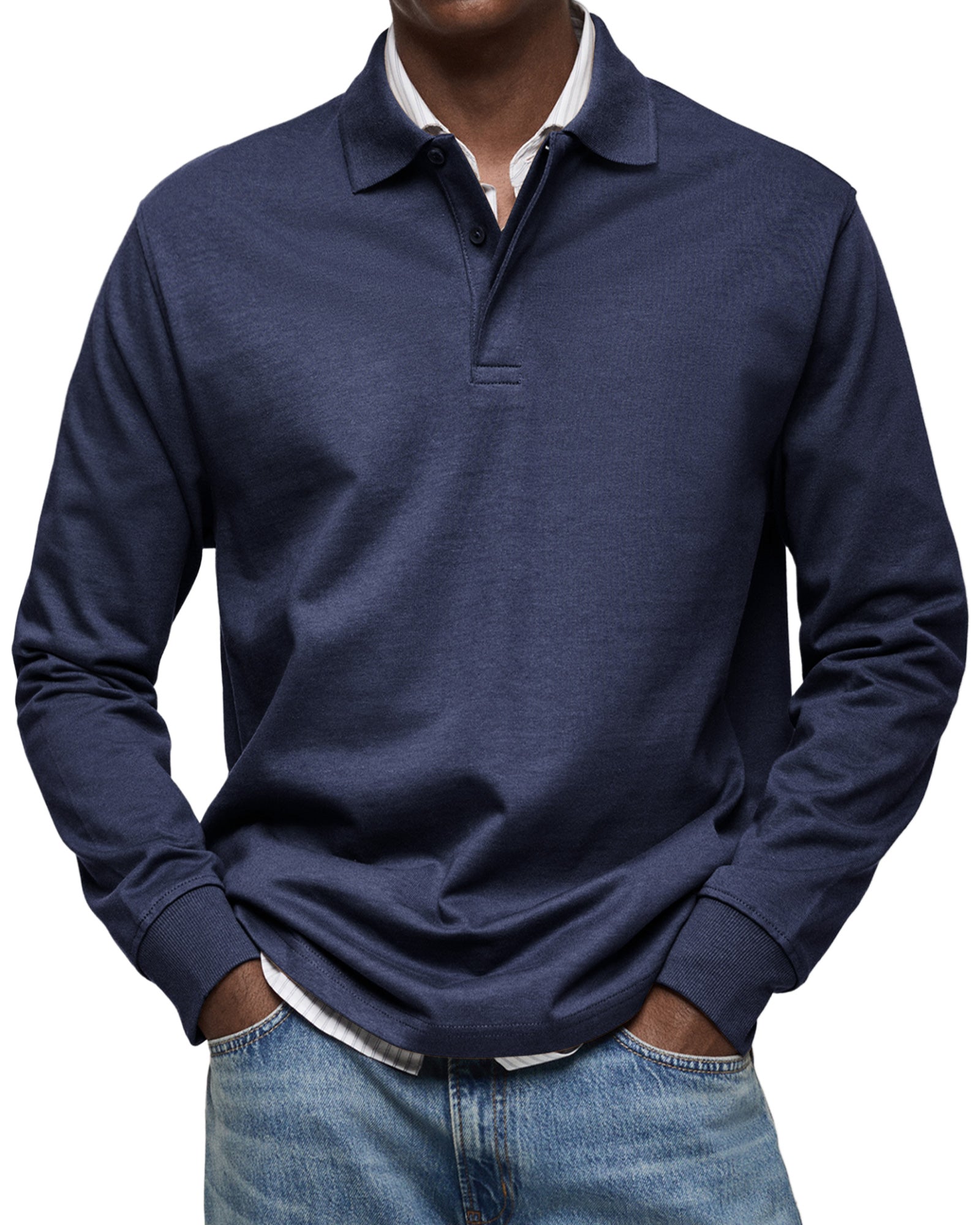 Ethan | Classic Long Sleeve Polo Shirt for Men 1