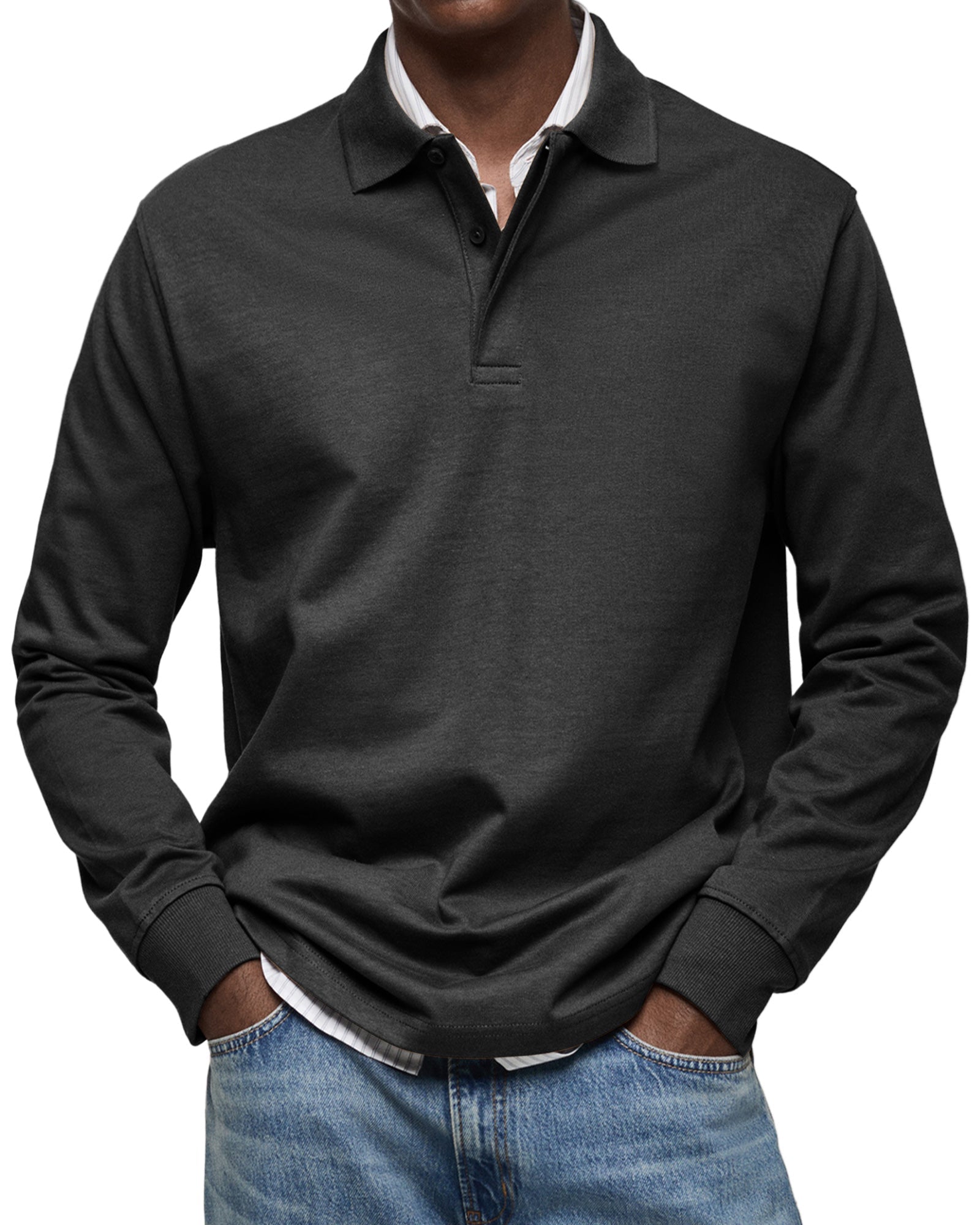 Ethan | Classic Long Sleeve Polo Shirt for Men 2
