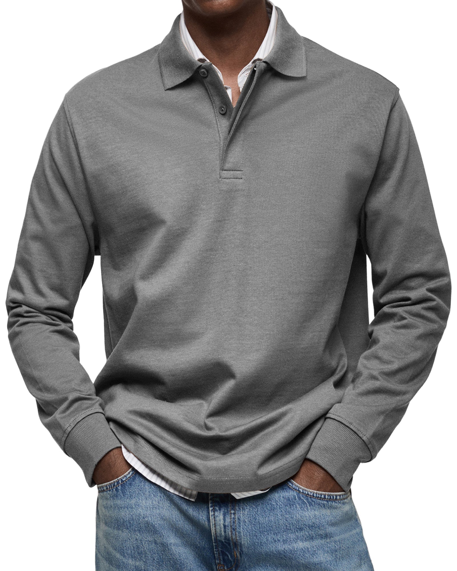 Ethan | Classic Long Sleeve Polo Shirt for Men 4