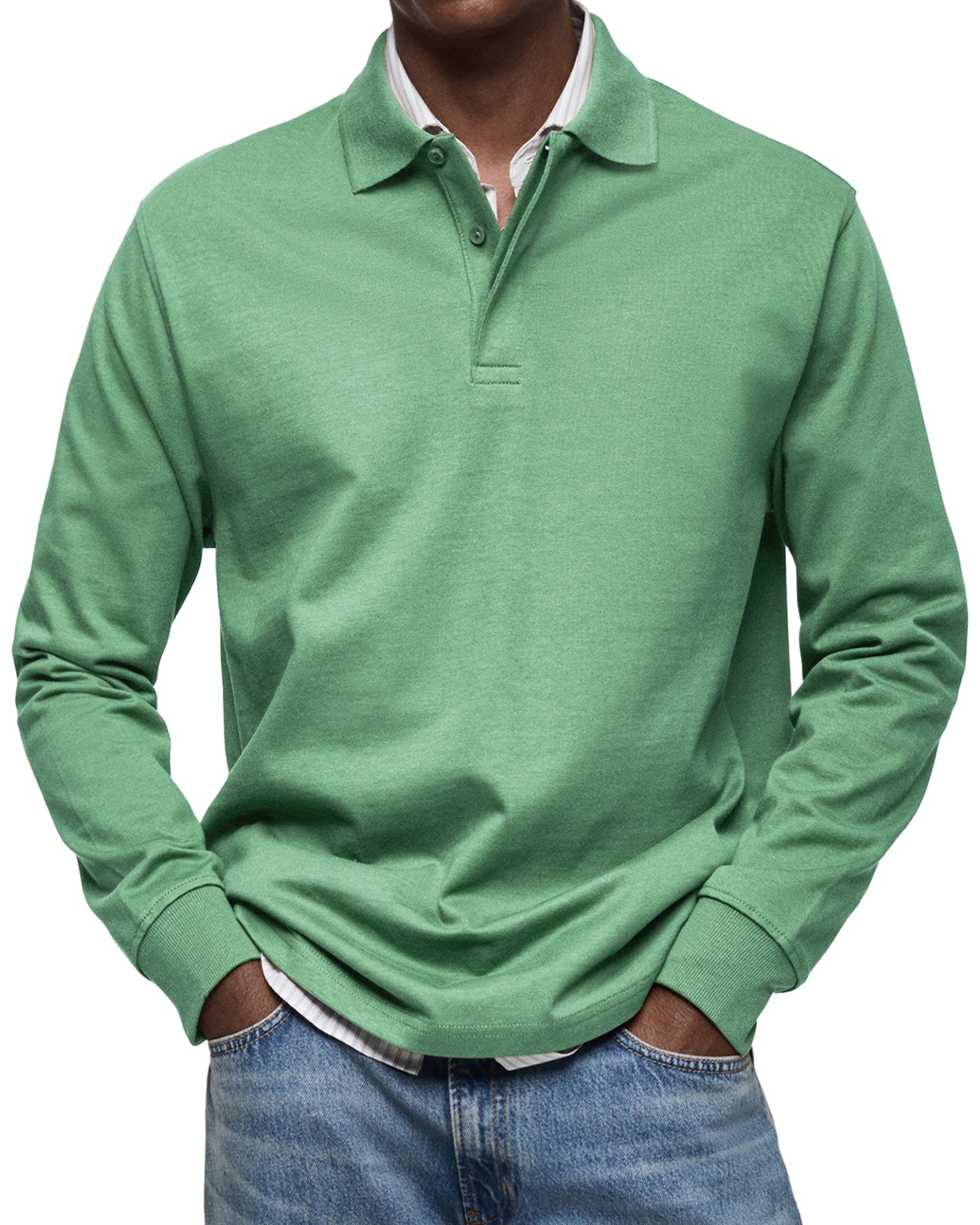 Ethan | Classic Long Sleeve Polo Shirt for Men 5